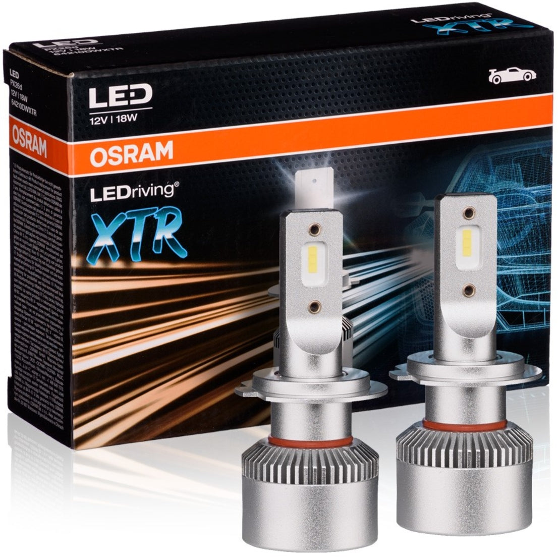 H7 LED КРУШКИ OSRAM LEDRIVING XTR 12V 18W (6000K)