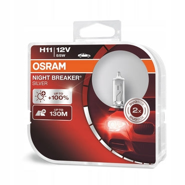 Халогенни крушки OSRAM NIGHT BREAKER SILVER H11 +100% 2бр