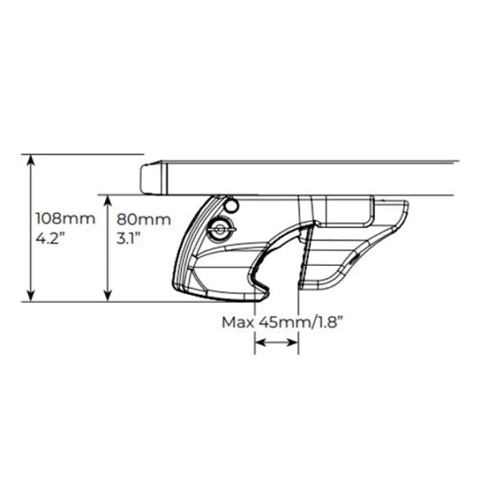 Напречни греди MENABO Fender Black XL 1467 Черни