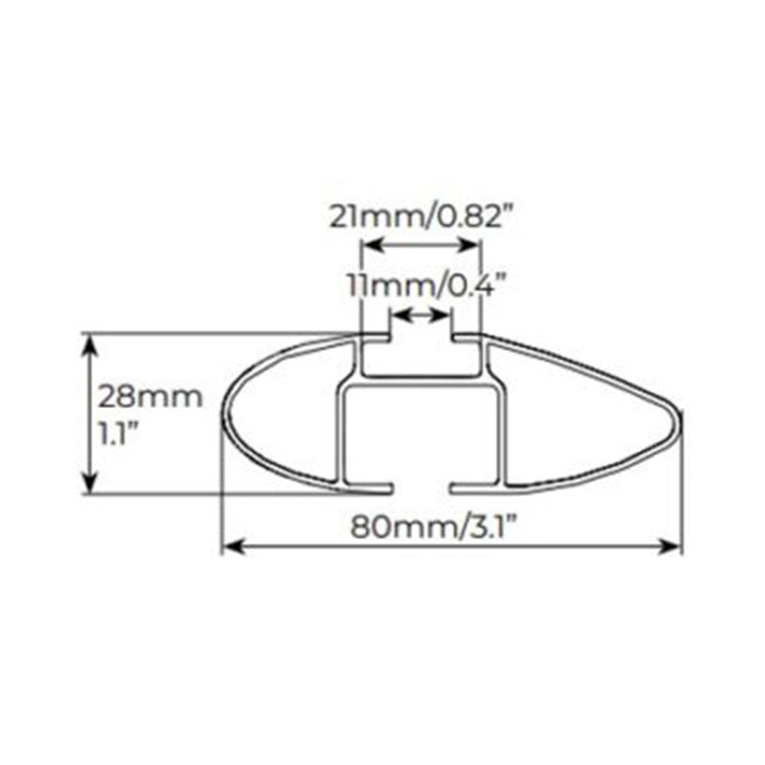 Напречни греди MENABO Fender Black XL 1467 Черни