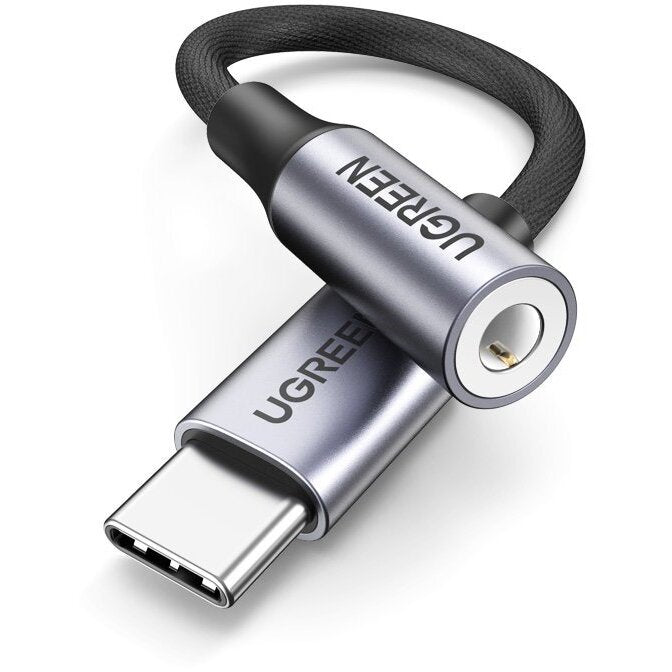 КАБЕЛ АДАПТЕР USB-C/3.5мм АУДИО 10СМ UGREEN - ЧЕРЕН