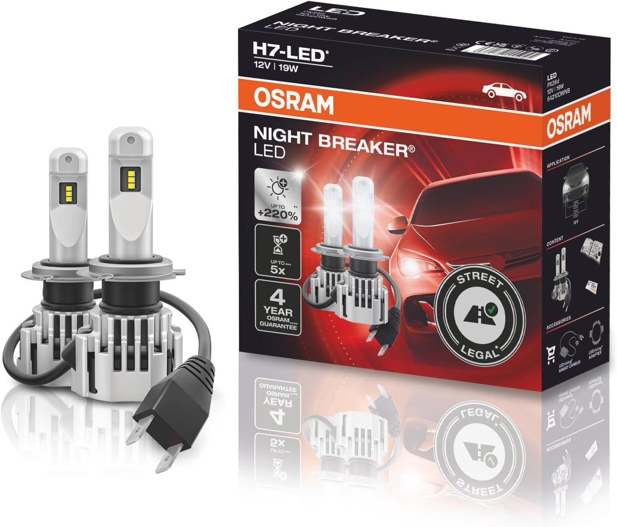 LED Osram H7/H18 LEDriving NIGHT BREAKER LED 19W 12V