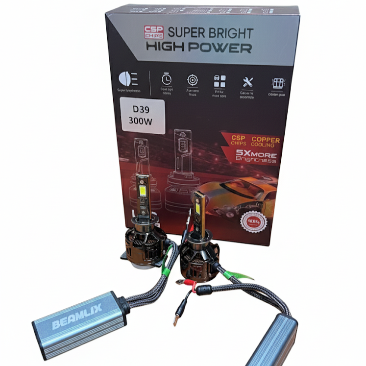 LED крушки H1 D39 PRO : 30000LM 300W DC 9-36V IP68 КОМПЛЕКТ 2Бр.