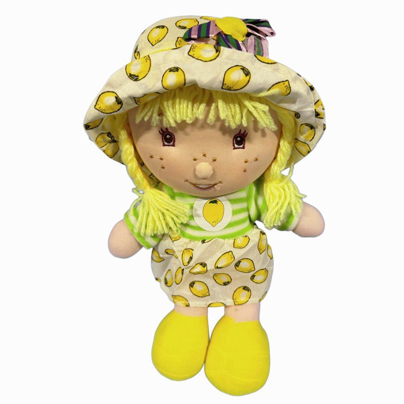 Мека плюшена кукла Плодове (Fruit Doll) с цветна рокля и сладка тематична шапка (32 см)