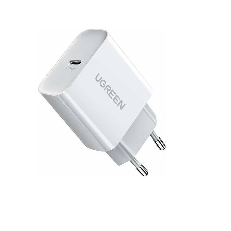 ЗАРЯДНО 220V 1xUSB-C, 20W, PD UGREEN - БЯЛ