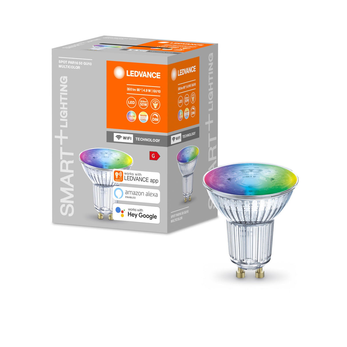 SMART ЛАМПА WIFI PAR16 50 40° 5W RGB 350lm GU10 SMART LEDVANCE
