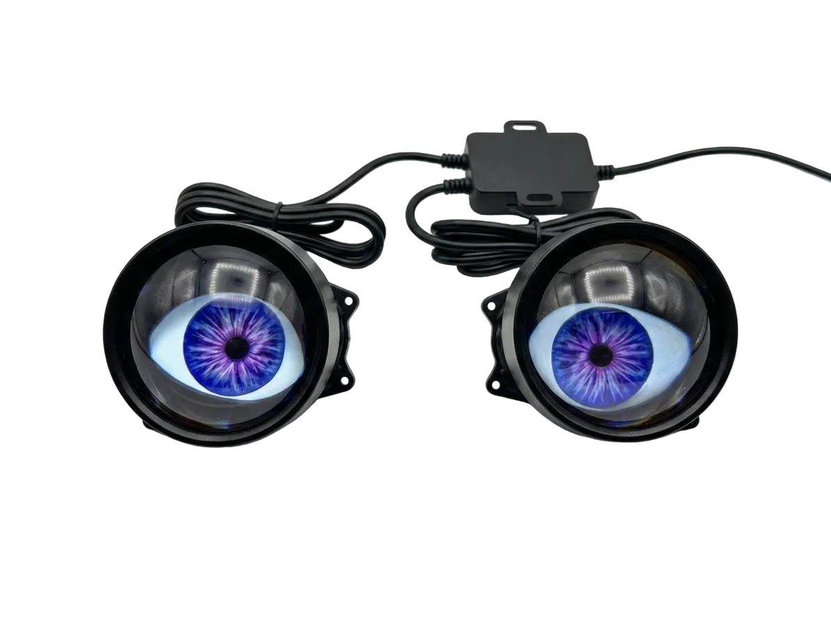LED Халогенни фарове Динамични „Дяволски очи“ (Devil Eye) дистанционно управление (6 режима) 12V