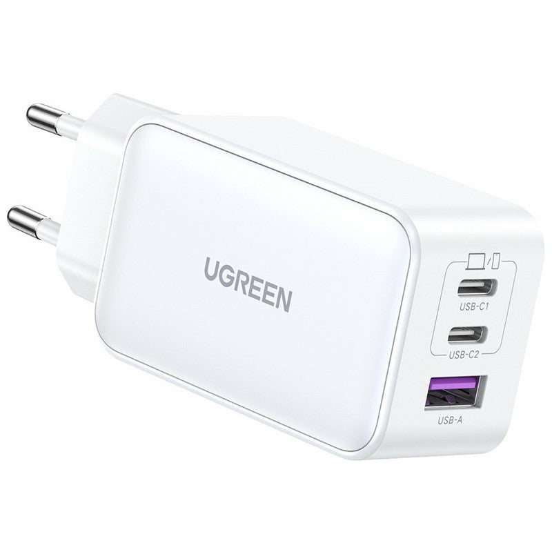 ЗАРЯДНО 220V 2xUSB-C,1xUSBA,GaN,65W,Б CD224 UGREEN
