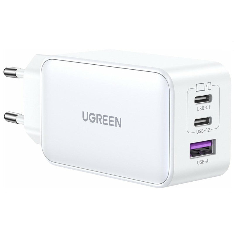 ЗАРЯДНО 220V 2xUSB-C,1xUSBA,GaN,65W,Б CD224 UGREEN