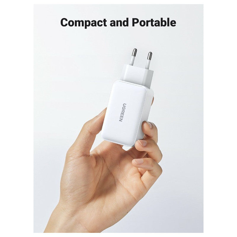 ЗАРЯДНО 220V 2xUSB-C,1xUSBA,GaN,65W,Б CD224 UGREEN