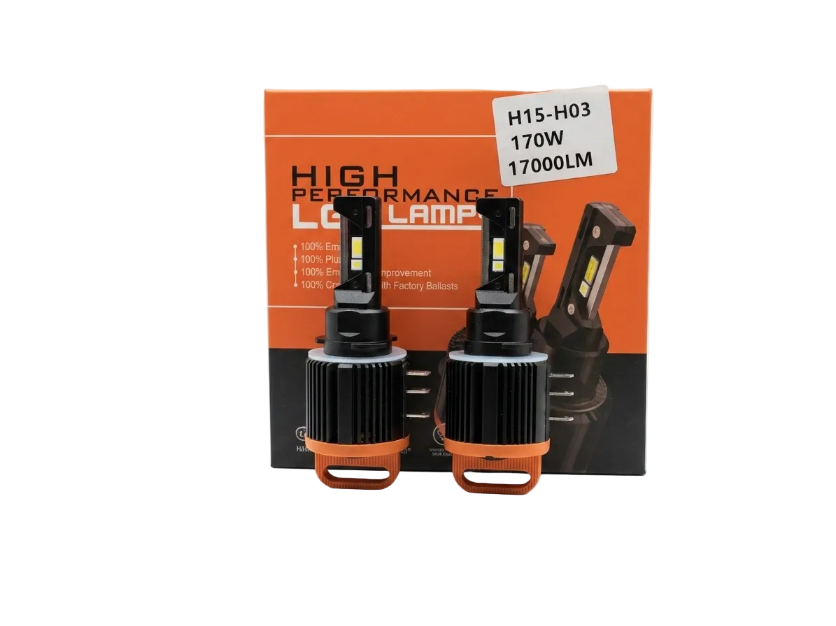 LED Крушки H15-H03 за Фарове с CANBUS 12V (Без Грешки) – 170W, 17000lm, 6000K (Комплект)