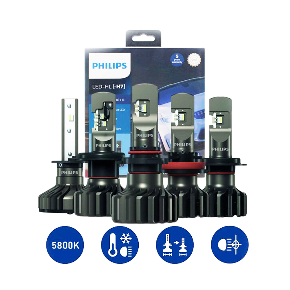 LED КРУШКИ PHILIPS ULTINON PRO9000 +250% HL H4 12/24V (5800K)