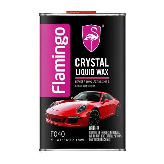 Полир паста, течен восък нано FLAMINGO Crystal Liquid Wax 473мл