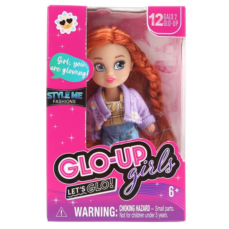 Мини колекционерска кукла GLO-UP Girls (Let’s Glo!) – Модна серия, 12 см