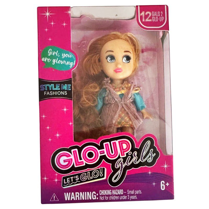 Мини колекционерска кукла GLO-UP Girls (Let’s Glo!) – Модна серия, 12 см