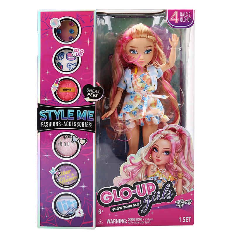 Модна кукла GLO-UP Girls (Style Me) – Творчески моден салон с кристали, стикери и аксесоари