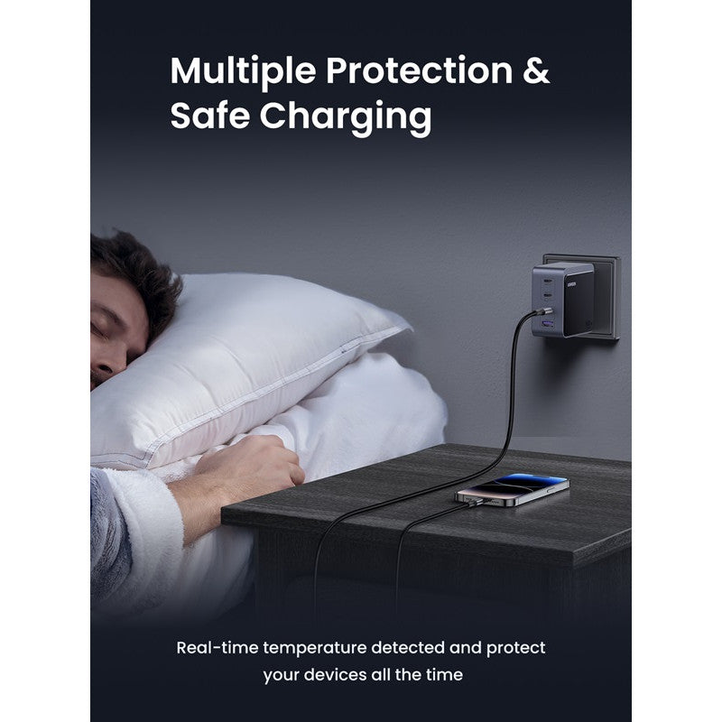 ЗАРЯДНО 220V 3xUSB-C,1xUSB A,GaN,100W, X565 UGREEN