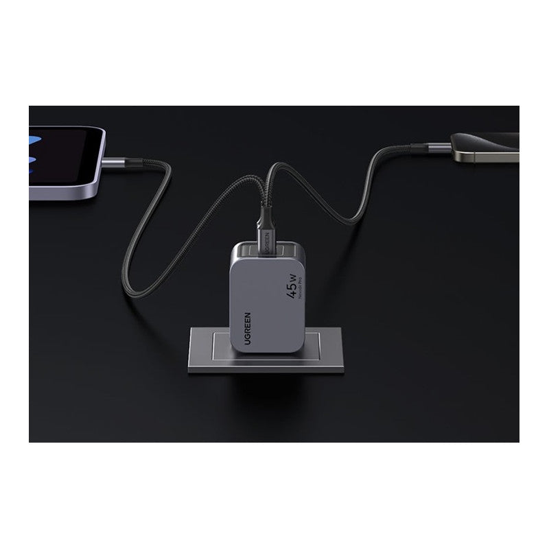 ЗАРЯДНО УСТРОЙСТВО 220V 2xUSB-C,GaN,45W X707 UGREEN