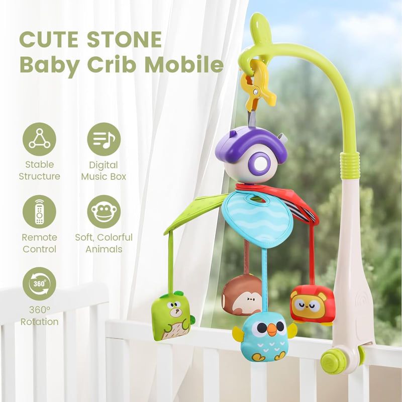 Бебешка музикална въртележка за кошара и количка Raya Toys Baby Crib Bell – Нежни мелодии, светлини и вълшебни сънища