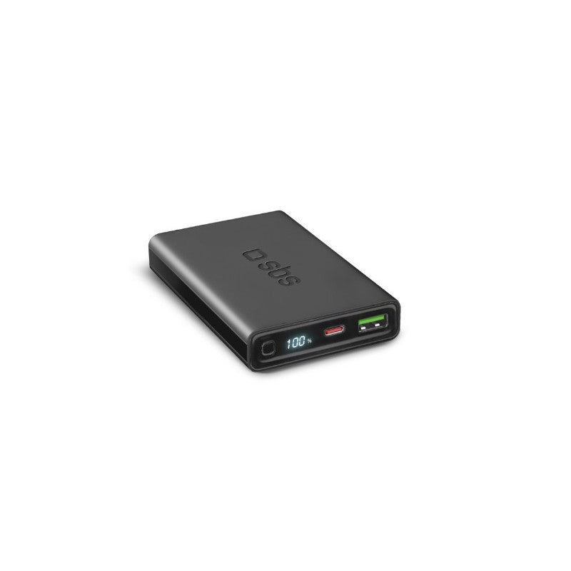 POWER BANK(ВЪНШНА БАТЕРИЯ)10000mAh,1xUSB C,1xUSB A,PD 20W,LCD SBS