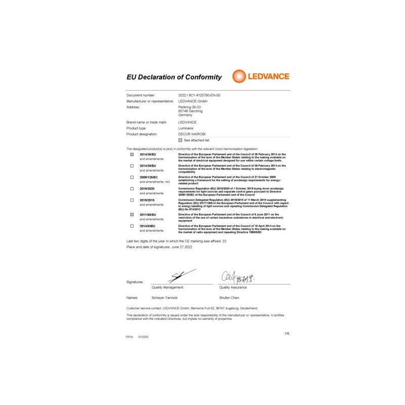 ДЕКОРАТИВНА ЛАМПА ЗА СТЕНА DECOR TOKIO WALL 830 LEDVANCE - ЧЕРЕН