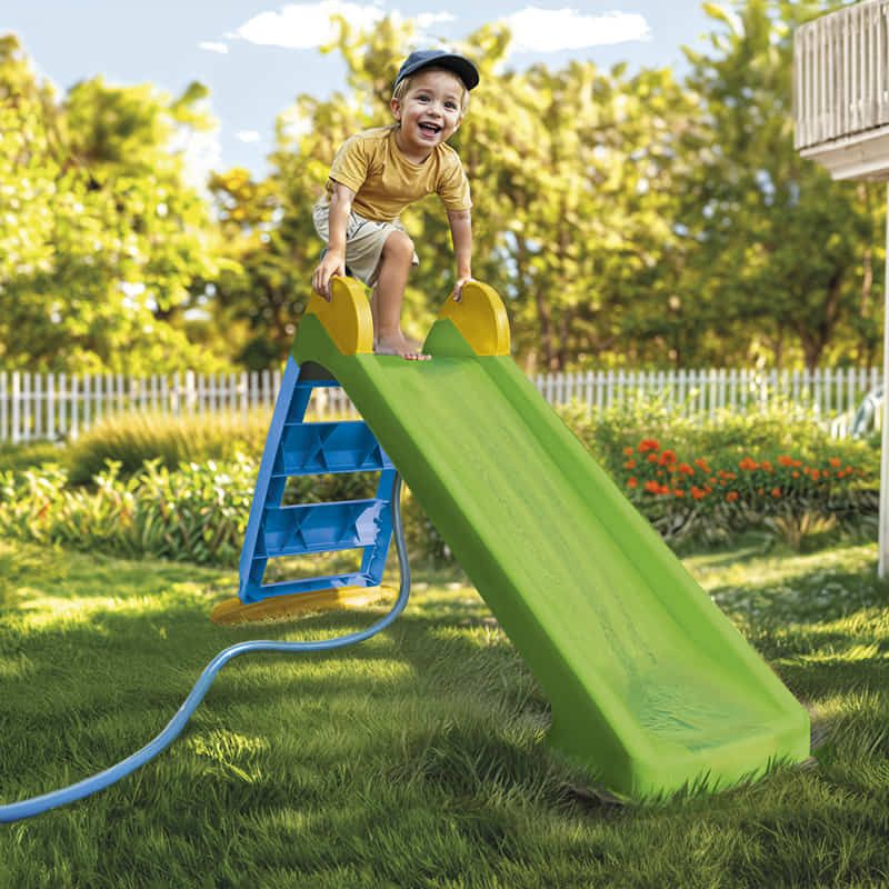 Детска водна пързалка Dolu Water Slide (Модел 3031) – Голяма градинска пързалка с възможност за маркуч с вода, за момчета и момичета (2+ години)