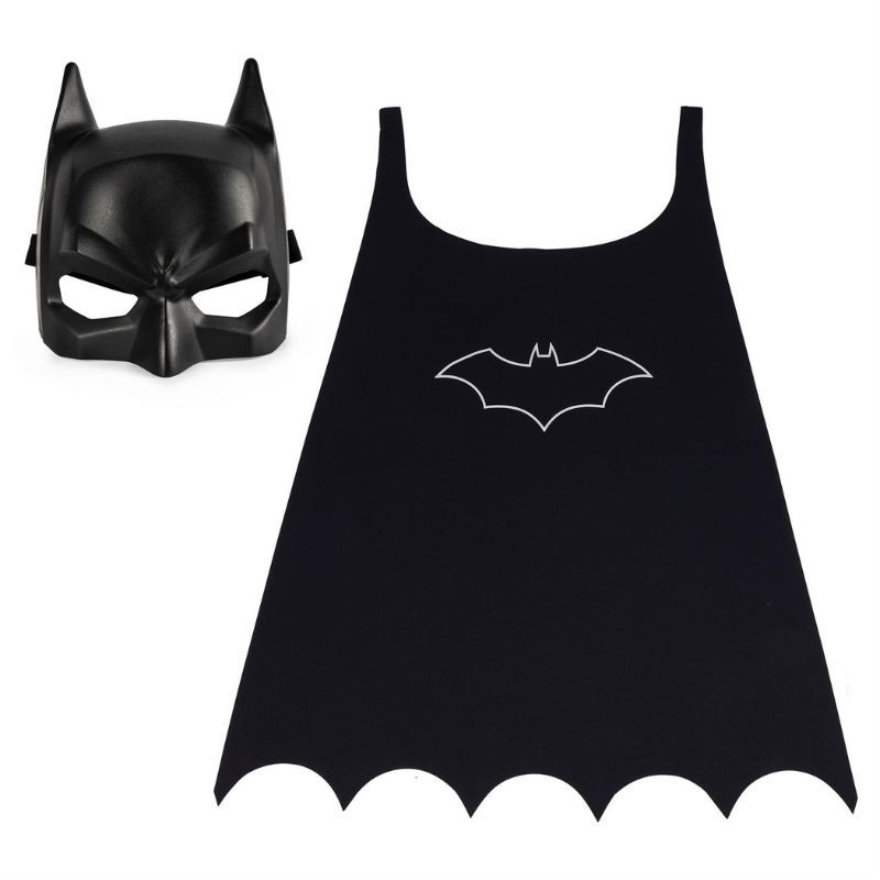 Детски супергеройски комплект Spin Master Batman – Текстилна пелерина и маска на Батман за ролеви игри и маскарад (3+ години)