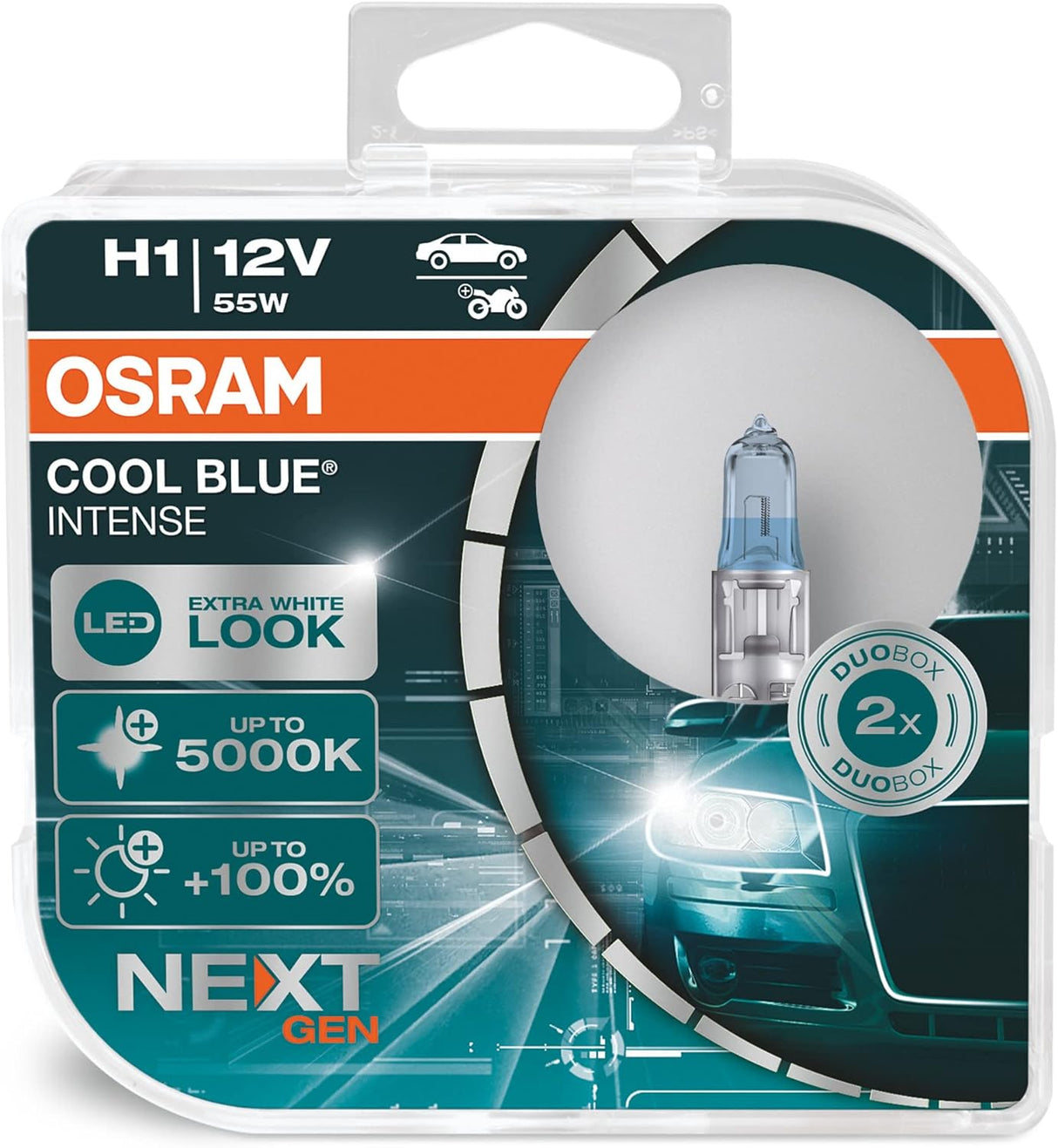 Osram халогенни крушки H1 COOL BLUE INTENSE (NEXT GEN) 2бр