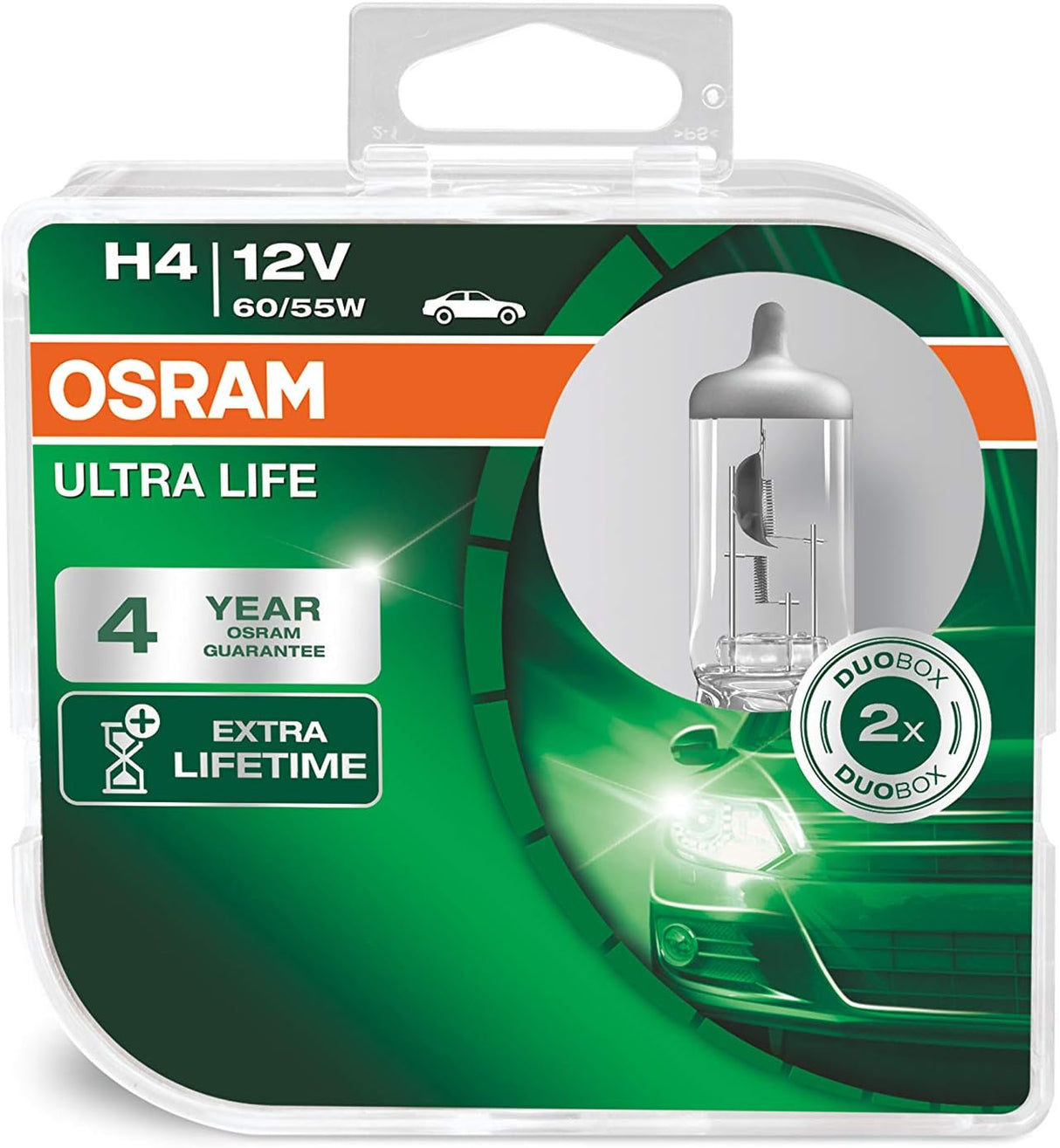 Крушка за фар Osram ULTRA LIFE H4, Автомобилна, Халогенна, 12V