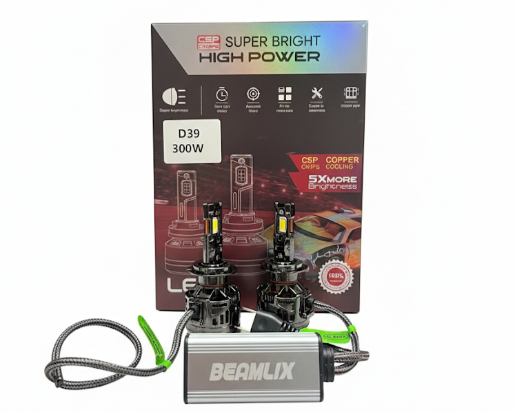LED крушки H7 D39 PRO : 30000LM 300W DC 9-36V IP68 КОМПЛЕКТ 2Бр