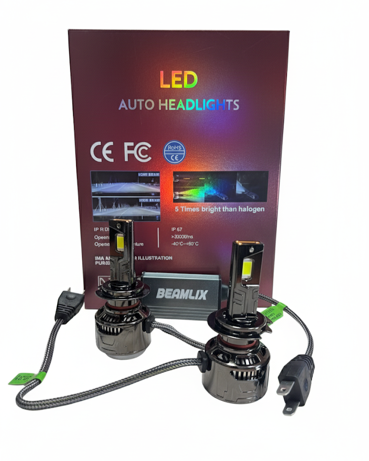 Комплект LED Крушки H7 X38 Pro 300W 13000LM 6000K 2Бр.BEAMLIX