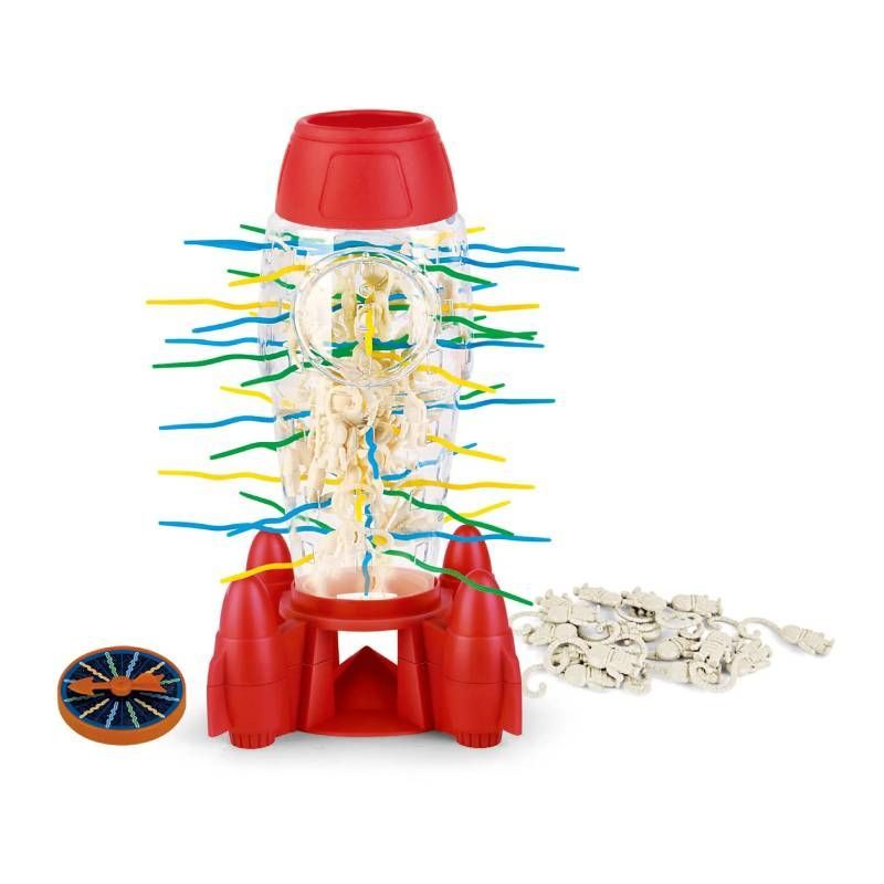 Детска настолна игра Zynora Happy Astronauts Ракета – Космическа игра със сръчност, цветни клечки и мини астронавти (3+ години)