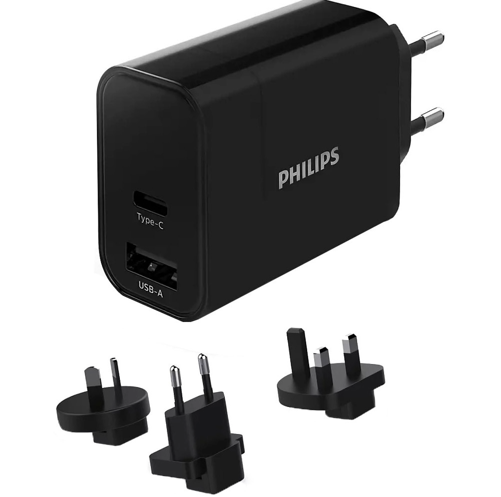 ЗАРЯДНО УСТРОЙСТВО 220V,1xUSB,1xTypeC DLP2621 PHILIPS