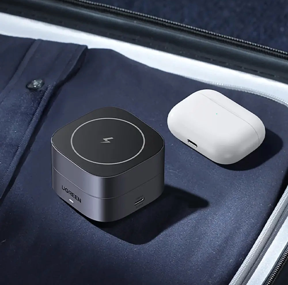 БЕЗЖИЧНО ЗАРЯДНО 3in1,МАГНИТ,7.5W/iOs W526 UGREEN