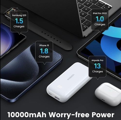POWER BANK (ВЪНШНА БАТЕРИЯ)10 000mAh Mini FAST CHARGI PB501 UGREEN