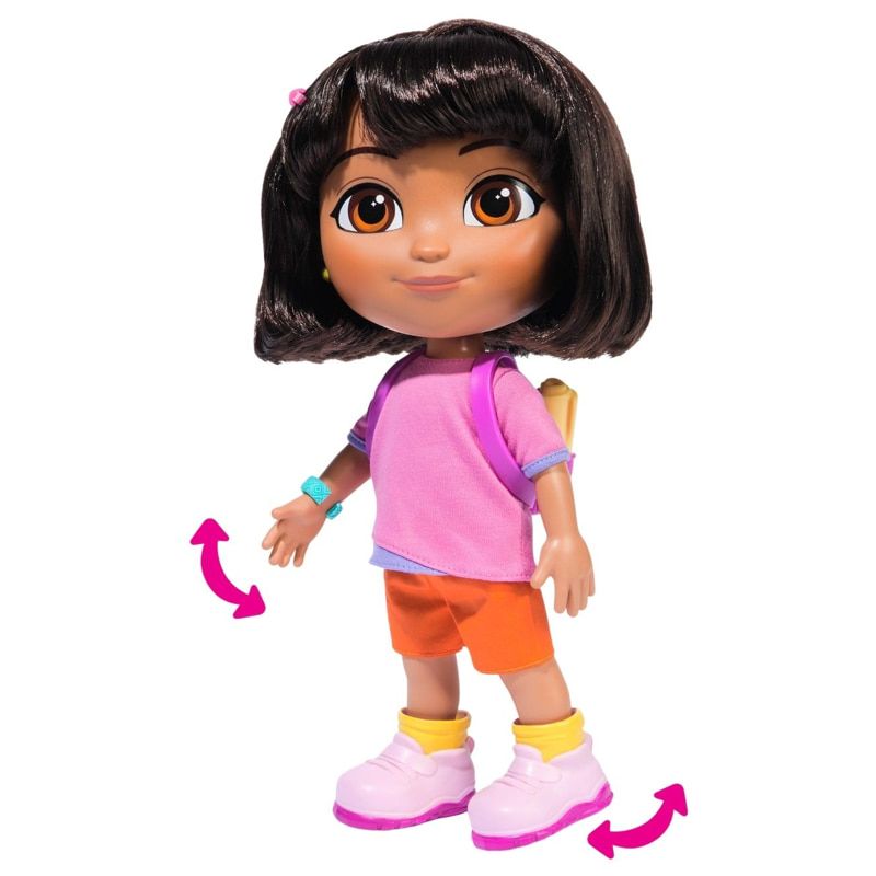 Интерактивна кукла Dora the Explorer (Дора изследователката) със звуци, отваряща се раничка и аксесоари (30 см)