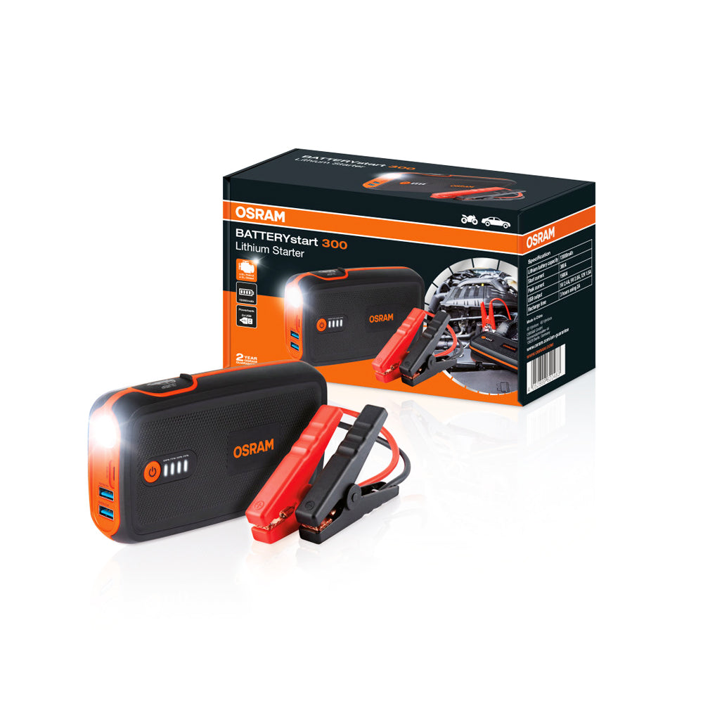 СТАРТИРАЩО ЗАРЯДНО ДЖЪМП СТАРТЕР OSRAM BATTERYstart 300, OBSL300, 12V, 13000 mAH