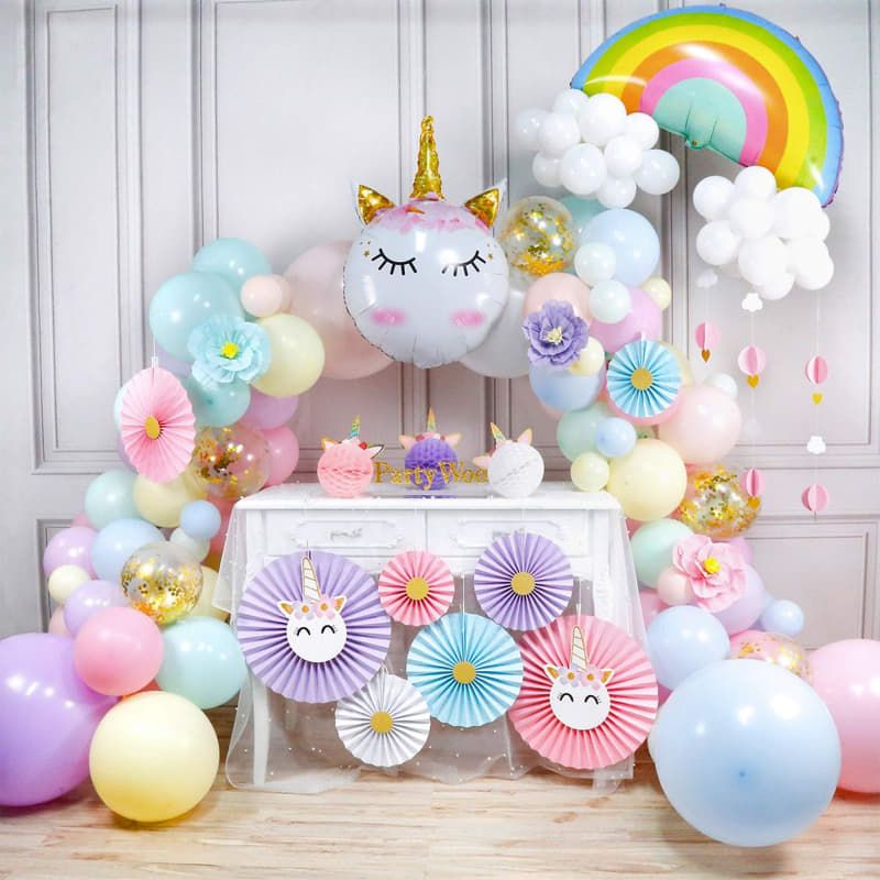 Тематични латексови балони Еднорог Zynora Pastel Magic Unicorn – Пастелни парти балони за арки, гирлянди, рождени дни и детски фотосесии