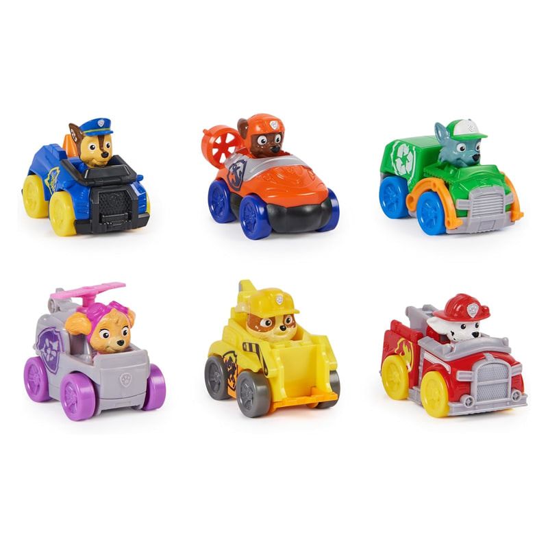 Детски комплект спасителни колички PAW Patrol: Special Edition – Мега пакет от 6 броя мини превозни средства в ексклузивни цветове (3+ години)