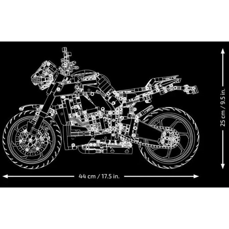 Колекционерски конструктор LEGO Technic Yamaha MT-10 SP 42159 – Мащабен хипер-голишар мотоциклет с функционална скоростна кутия и AR добавена реалност (1478 части)