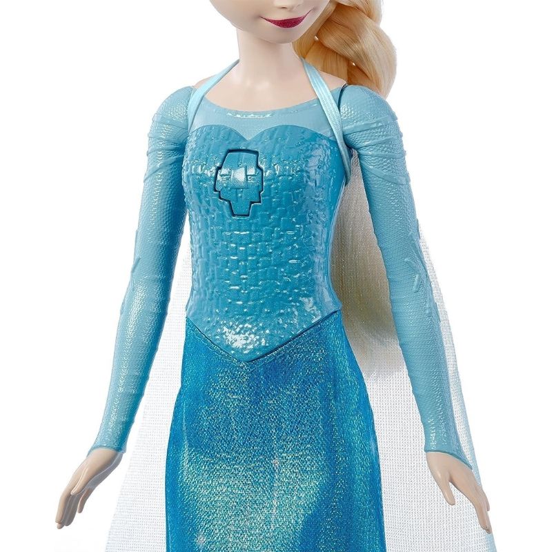Детска пееща кукла Disney Frozen Елза (Elsa) от Mattel – Музикална кукла с песента „Let It Go“ и аксесоари (30 см)