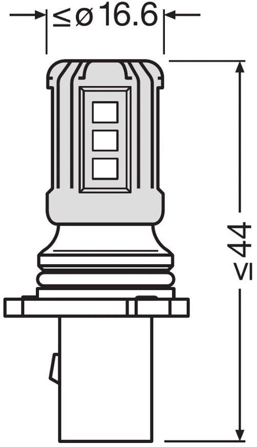 АВТОМОБИЛНА LED ЛАМПА 828DWP P13W 6000K 1,8W 12V PG18.5D-1 OSRAM