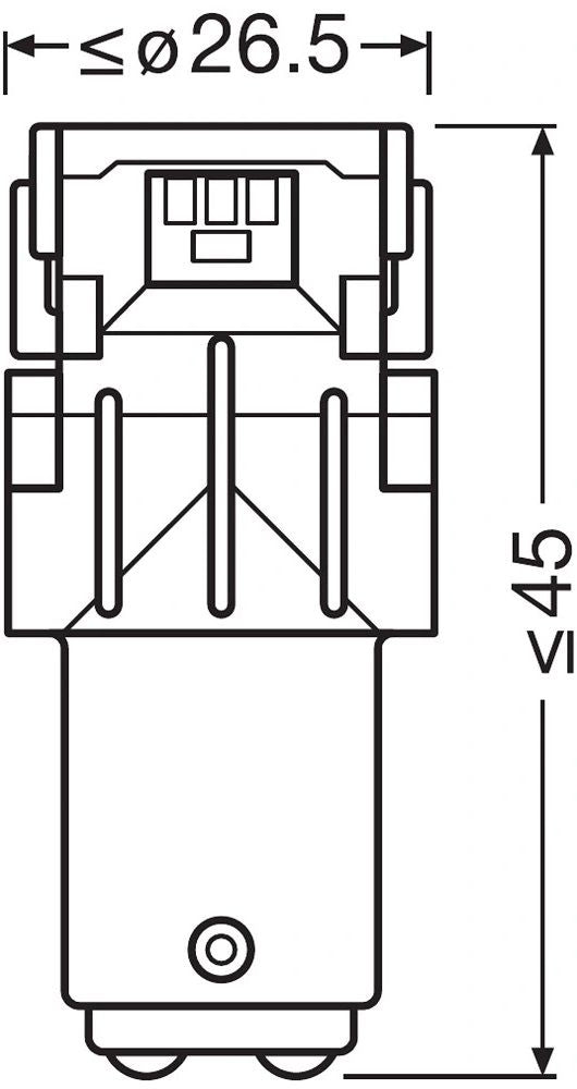 АВТОМОБИЛНА LED ЛАМПА 7515DWP-02B 1,7W 12V W21/5W 6000K W3X16Q OSRAM