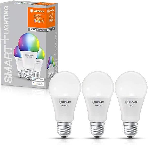 ПАКЕТх3 SMART WiFi ЛАМПИ CLA60 9W 2700K-6500K RGB E27 SMART LEDVANCE