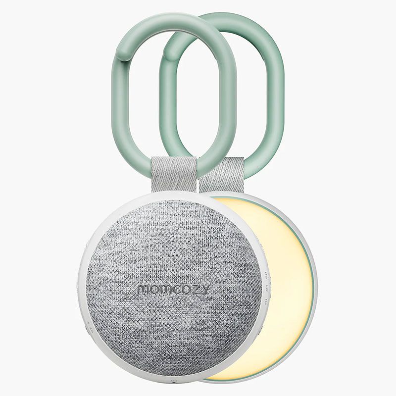 Преносима музикална кутия за сън momcozy Sleep Machine – Уред за бял шум с 20 успокояващи звука, Bluetooth, нощна лампа, таймер и защита за деца