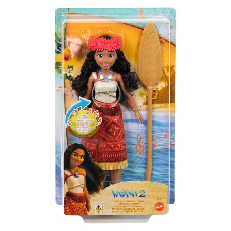Пееща интерактивна кукла Disney Vaiana 2 от Mattel – Музикален приключенски комплект на 5 езика с аксесоари