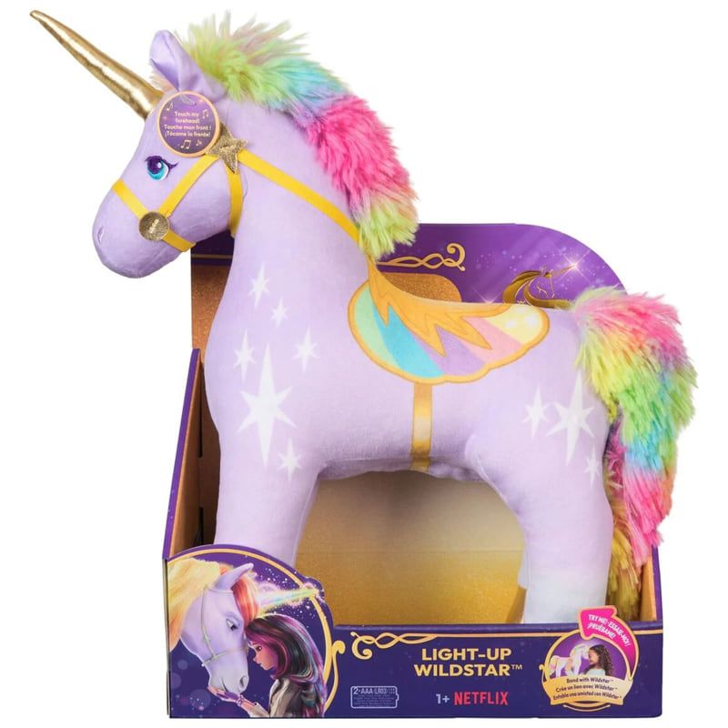 Голяма плюшена играчка Еднорог Уайлдстар Spin Master Unicorn Academy – Вълшебен интерактивен еднорог за гушкане и игра (38 см)