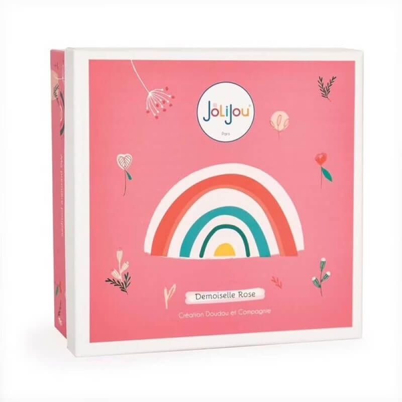 Луксозна бебешка плюшена кукла в подаръчна кутия Doudou Rose – Премиум първа кукла за гушкане със сладко мече (21 см)