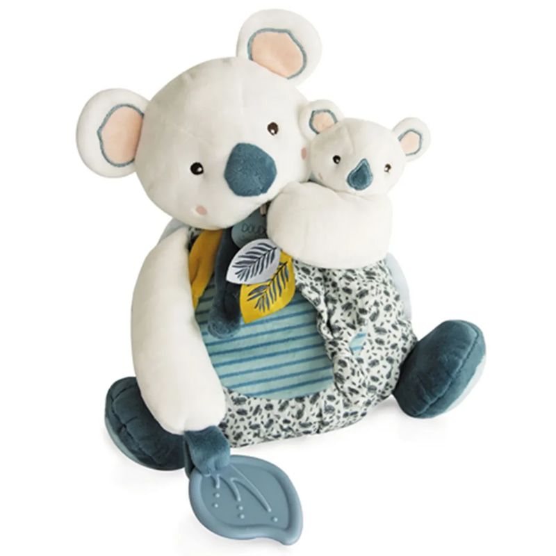 Луксозна бебешка сензорна коала в подаръчна кутия Yoca the Koala Doudou – Премиум играчка за гушкане с муселин и Гаранция при загуба (25 см)