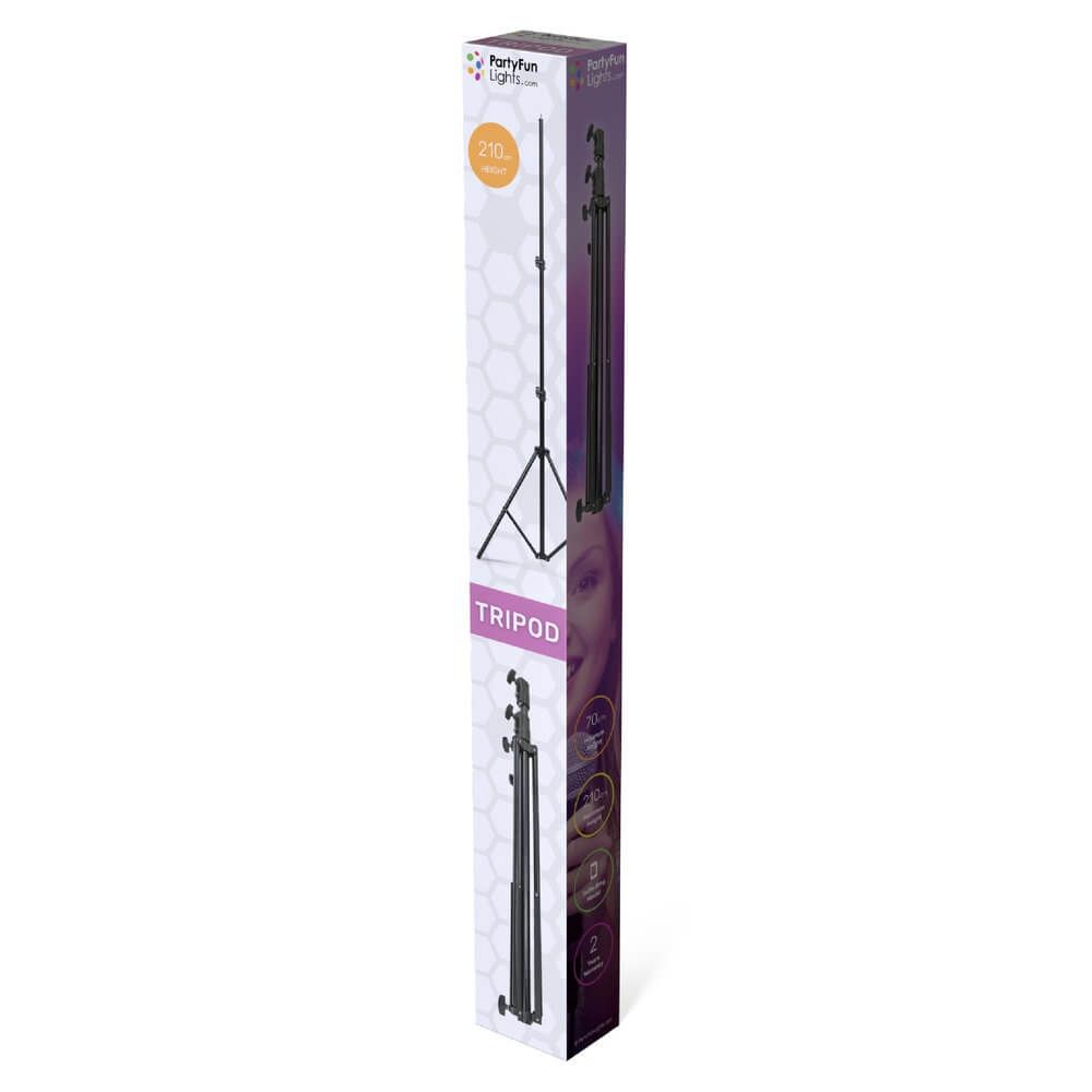 Регулируем метален статив за осветление, телефон и камера Zynora Studio Tripod Stand (71 cm – 210 cm) – Сгъваема стоманена стойка с 6 mm (1/4") резба
